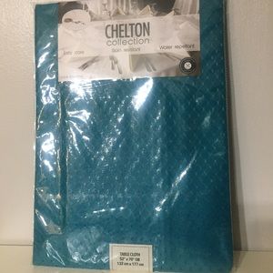 Chelton teal tablecloth, NWT